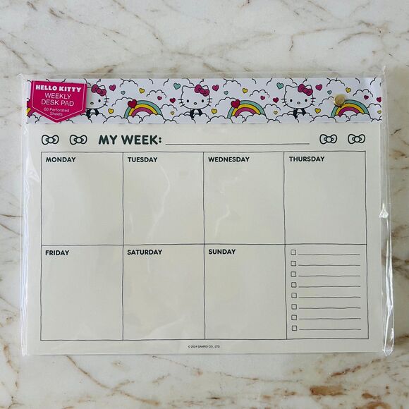 Hello Kitty Other - HELLO KITTY Weekly Planner Desk Pad